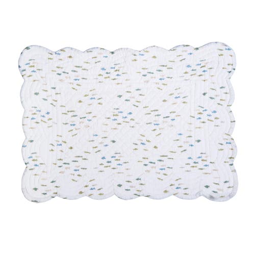 C & F Home C&f Home Belmont Reef Reversible Machine Washable Scallop Quilt Placemats Set Of 6 In Multi