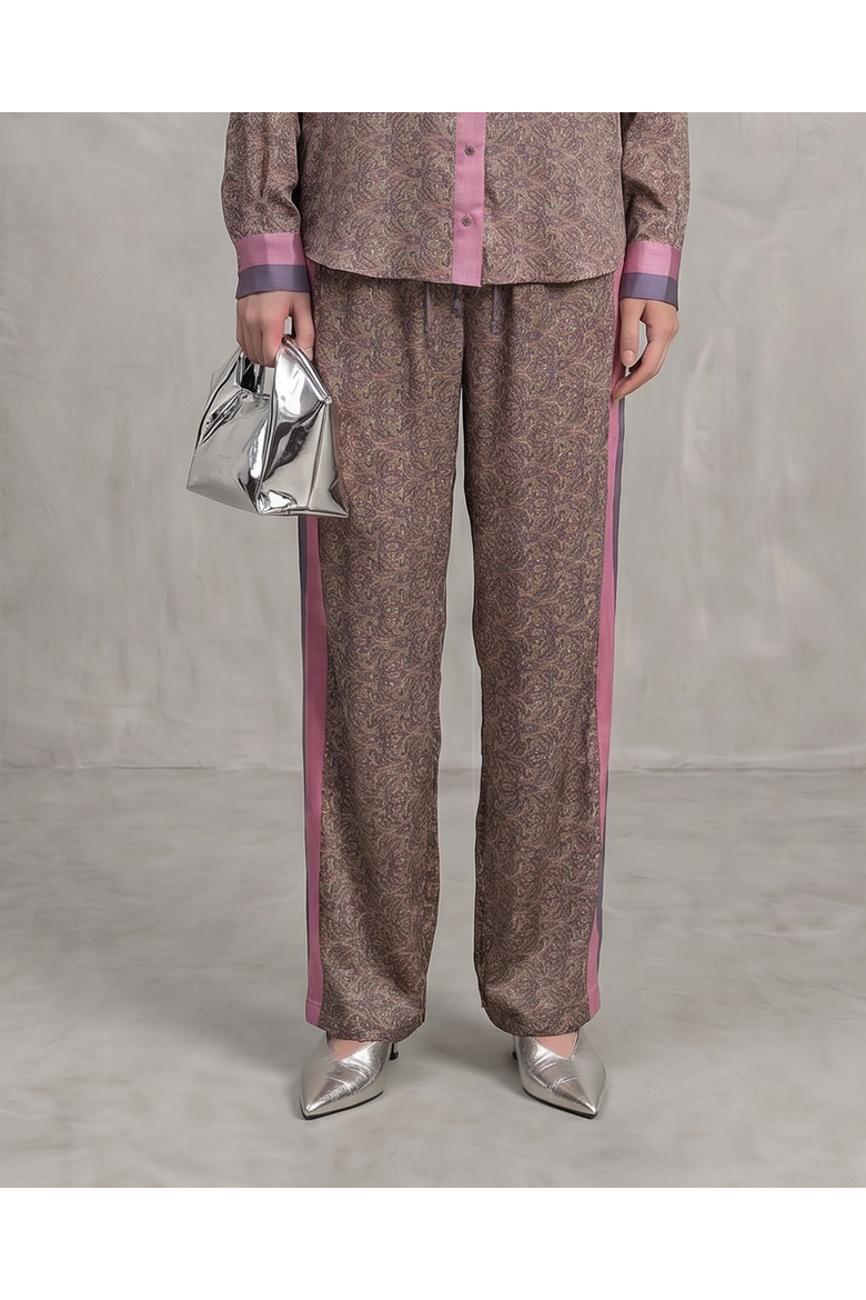 Paisley Motif Pant With Stripe, Alternate, color, Lilac
