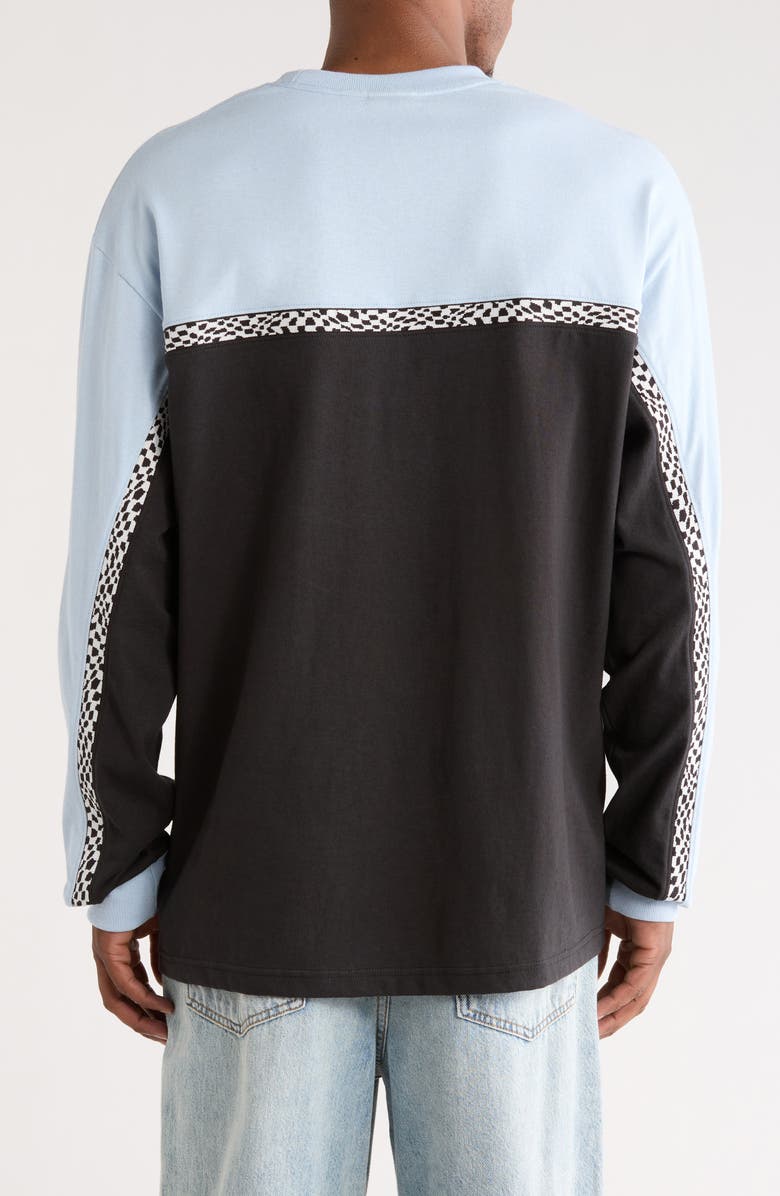 Vans Colorblock Long Sleeve Sweatshirt, Alternate, color, Soft Slate-Black