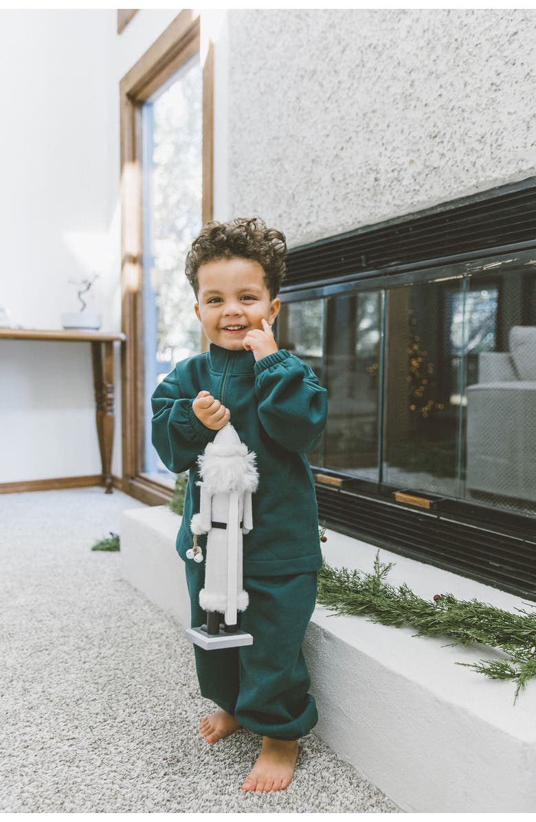 Winnie + Crew Brooks Quarter-Zip Set, Alternate, color, Botanical Garden