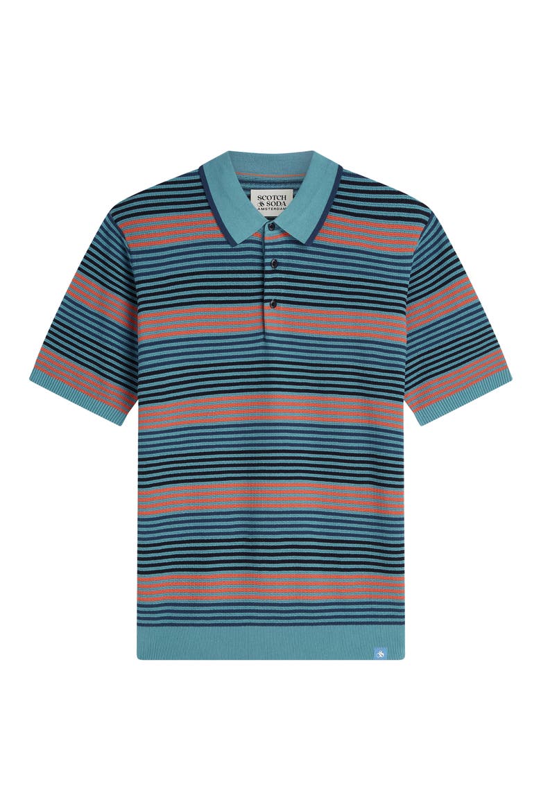 Striped Regular Fit Polo, Alternate, color, ADRIATIC BLUE STRIPE