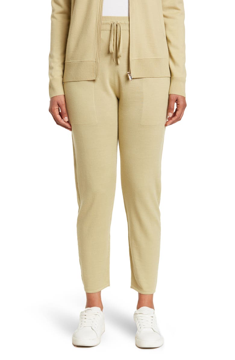 St. John Collection Wool Blend Drawstring Pants, Main, color, 