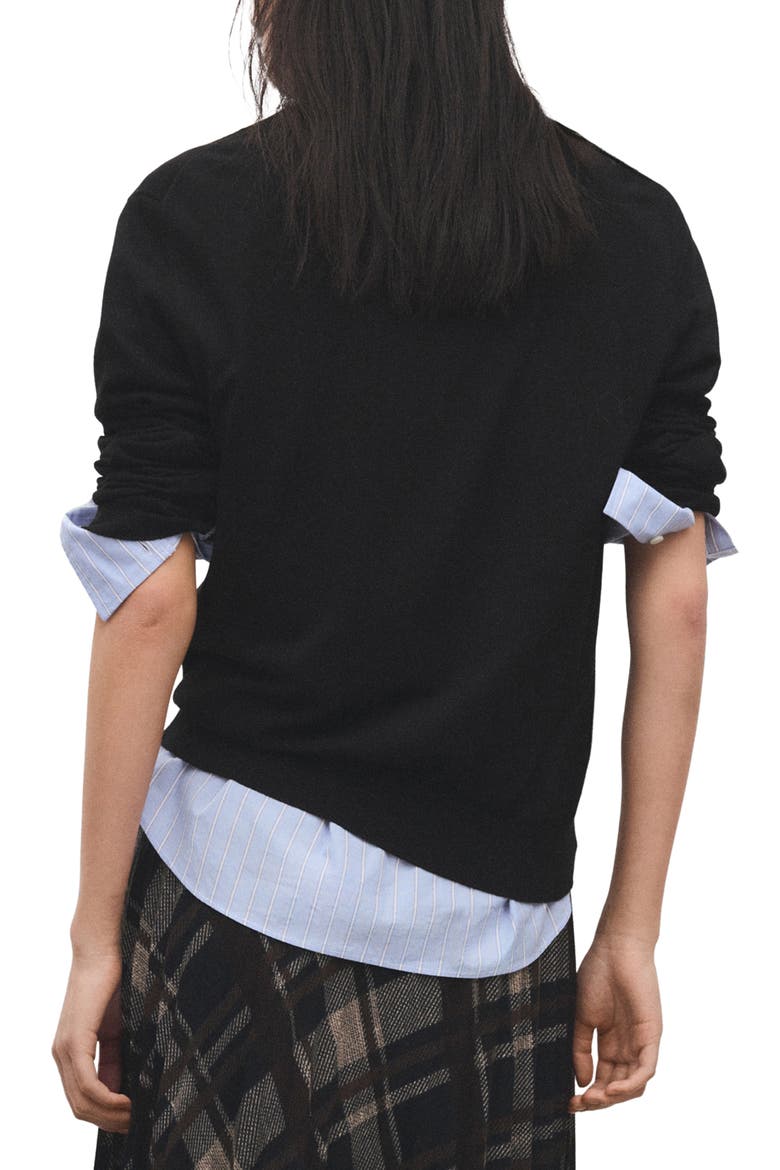 V-Neck Sweater, Alternate, color, BLACK