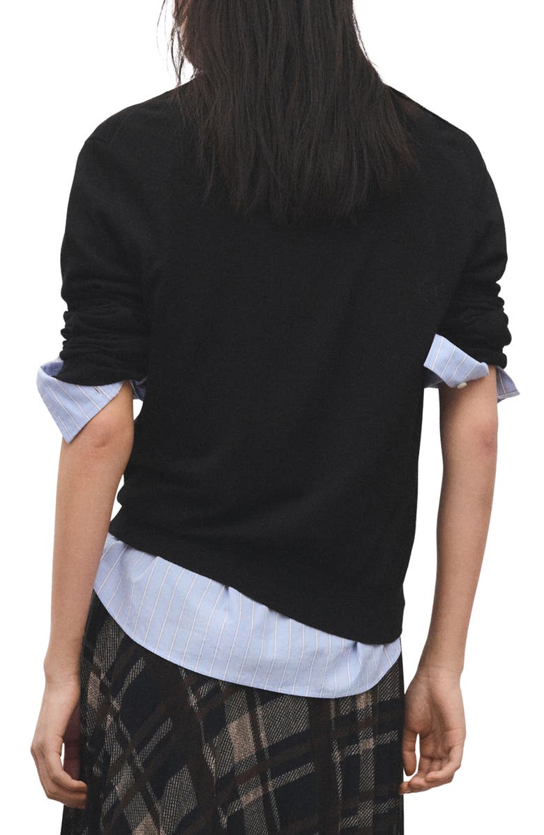 MANGO V-Neck Sweater, Alternate, color, Black