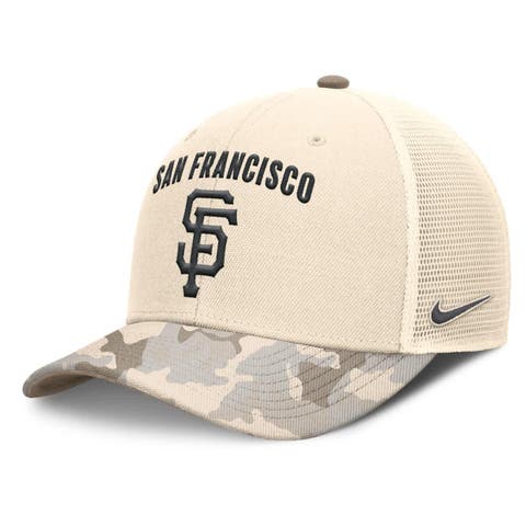 Men's Nike Natural San Francisco Giants Camo Natural Pack Rise Adjustable Trucker Hat