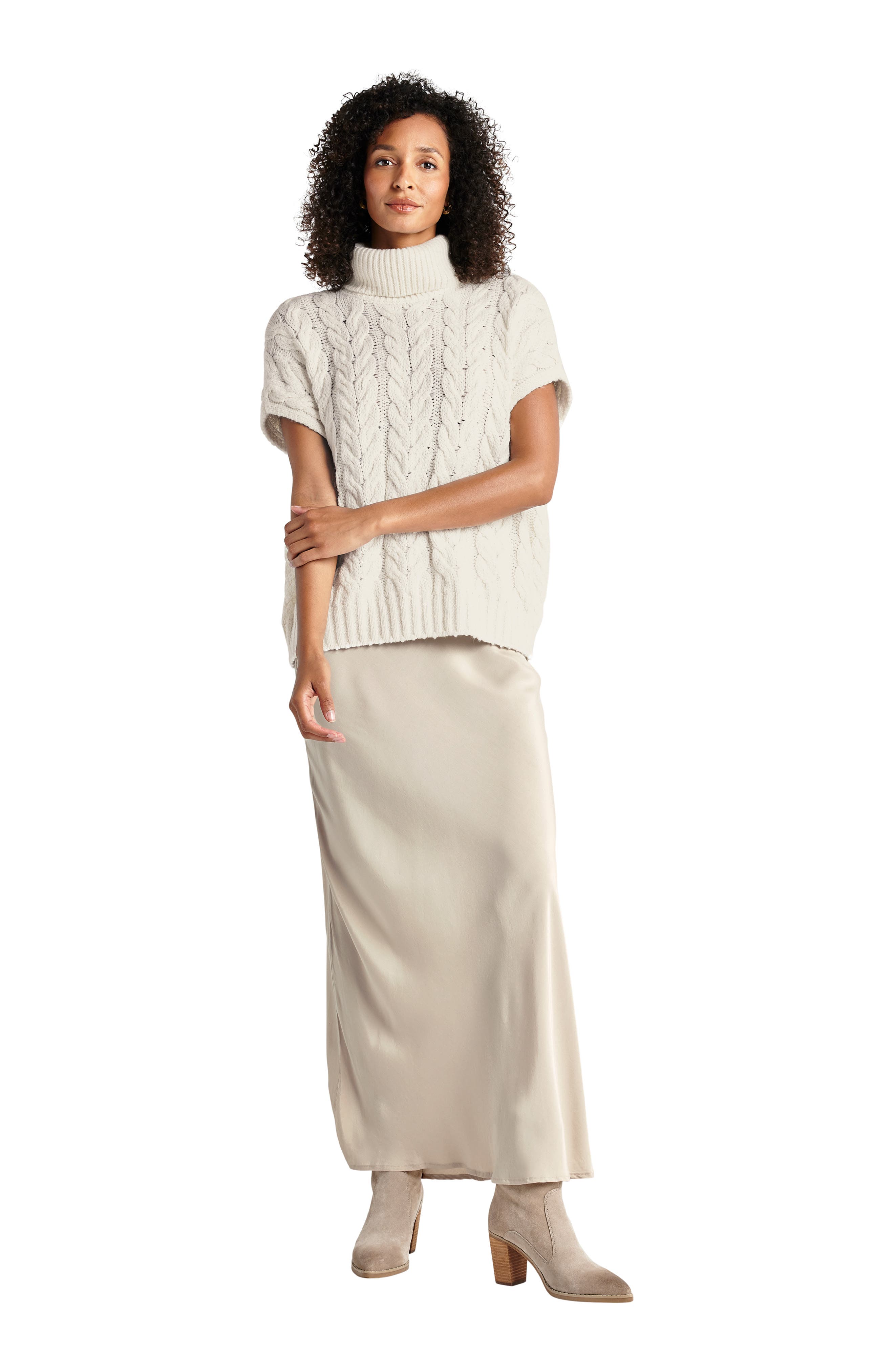 Splendid Abbott Short Sleeve Turtleneck Sweater (Women) | Nordstrom