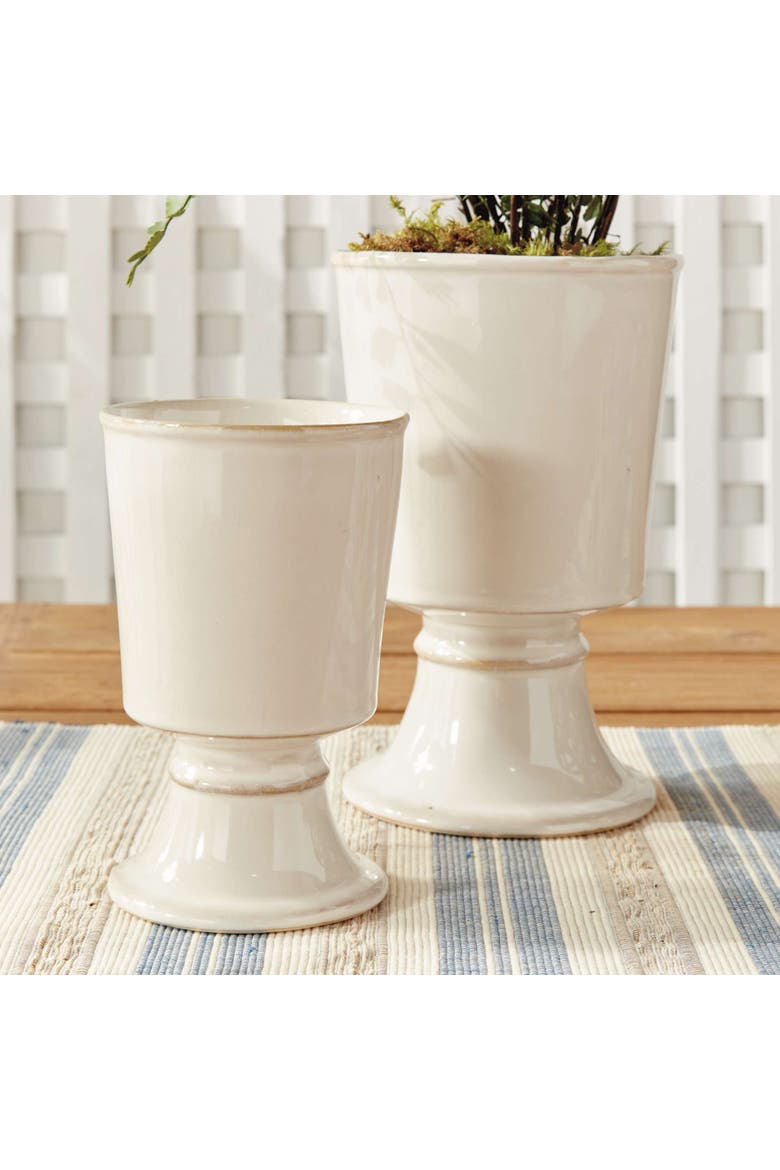 KELCY FOOTED CACHEPOTS Set of 2, Alternate, color, Off-White
