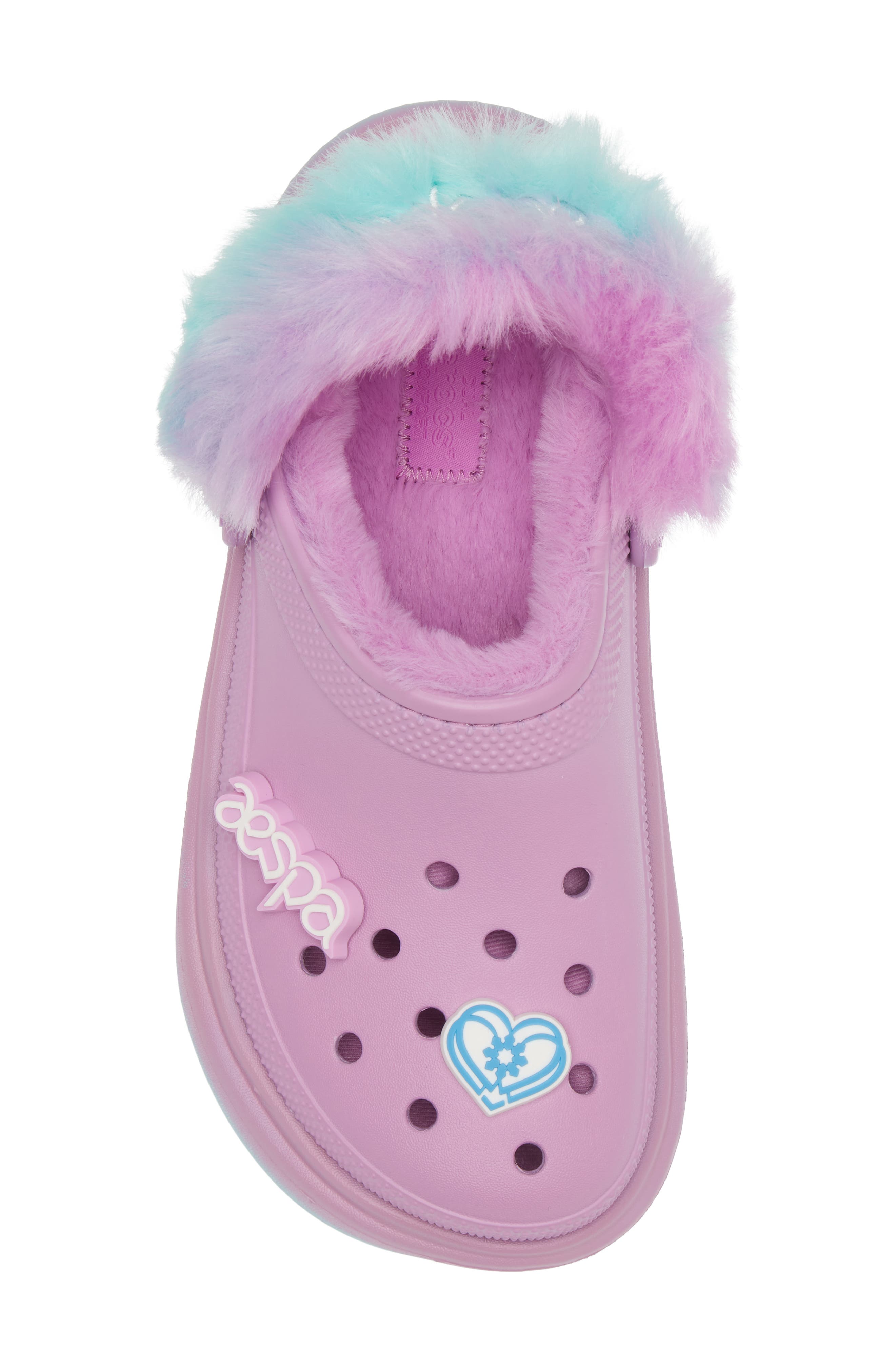 CROCS x Aespa Stomp Faux Fur Lined Clog, Alternate, color, 