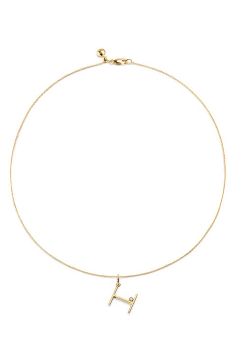 Diamond Initial Pendant Necklace