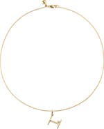 Monica Vinader Diamond Initial Pendant Necklace