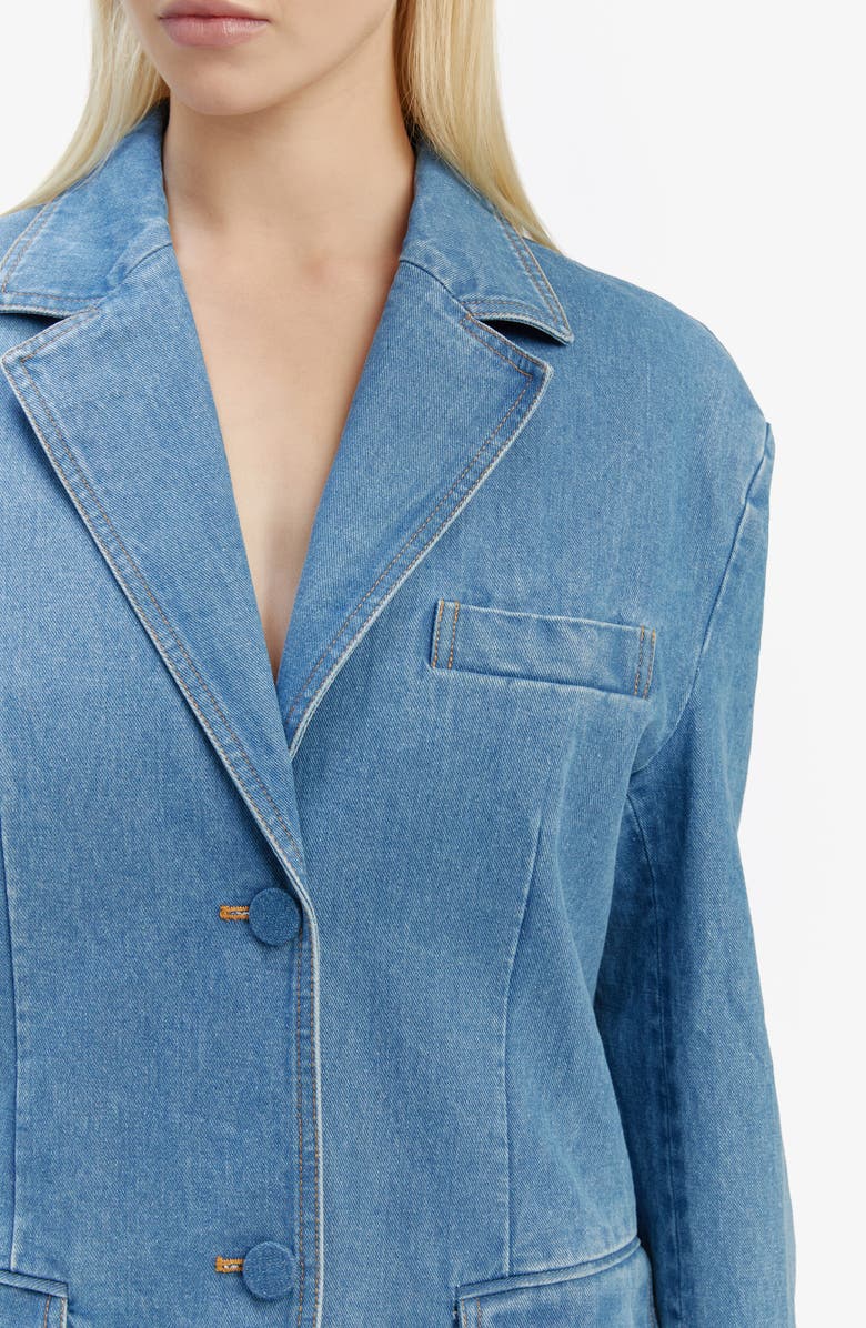 Bardot ABI Oversize Denim Blazer, Alternate, color, 
