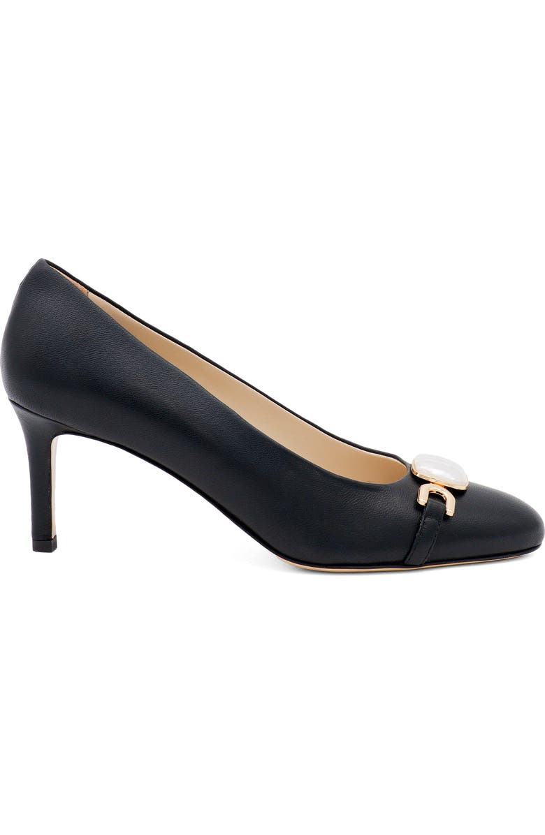 Amalfi by Rangoni Lancetta Almond Toe Pump, Alternate, color, Black Parmasoft