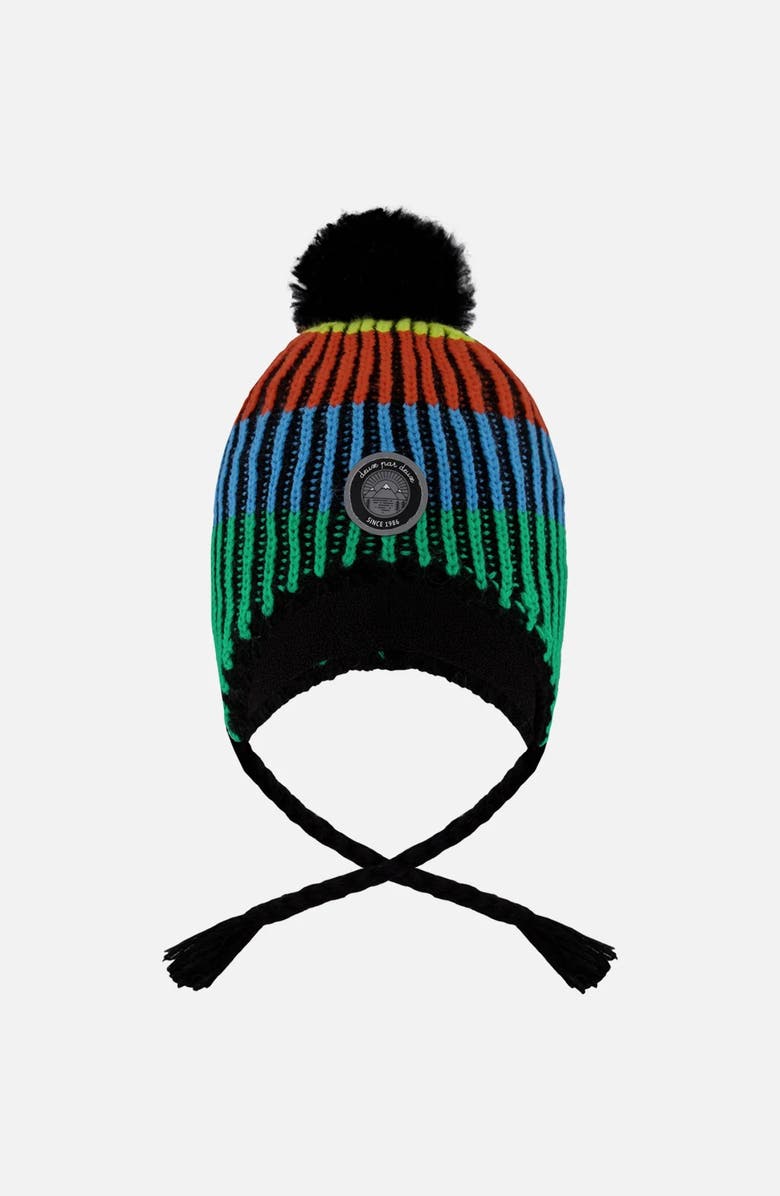 Deux par Deux Lined Peruvian Knit Winter Hat with Pompom Multicolor, Main, color, Multicolored