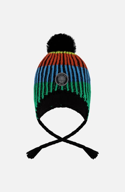 Lined Peruvian Knit Winter Hat with Pompom Multicolor (Toddler, Little Kid & Big Kid)