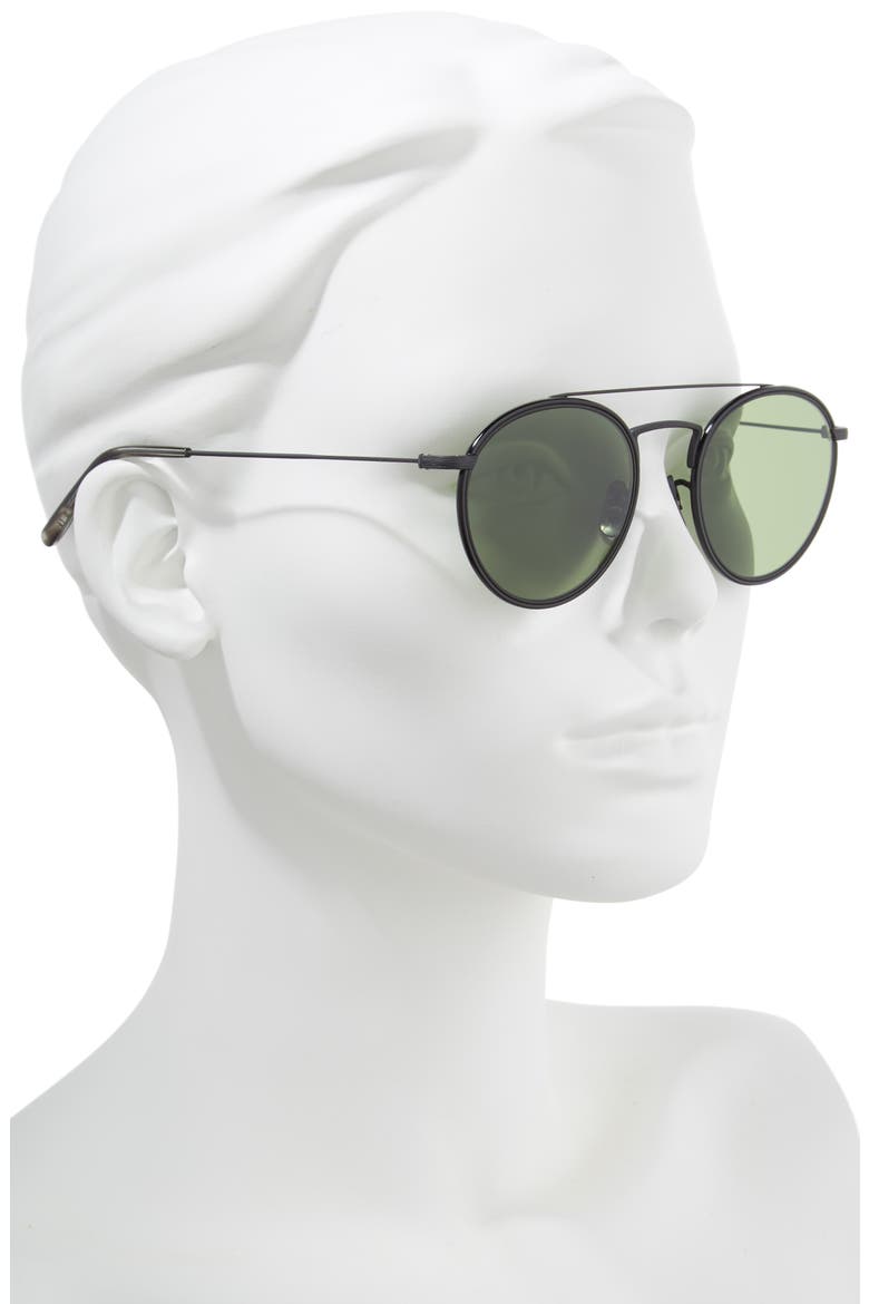 Ellice 50mm Round Sunglasses, Alternate, color, MATTE BLACK