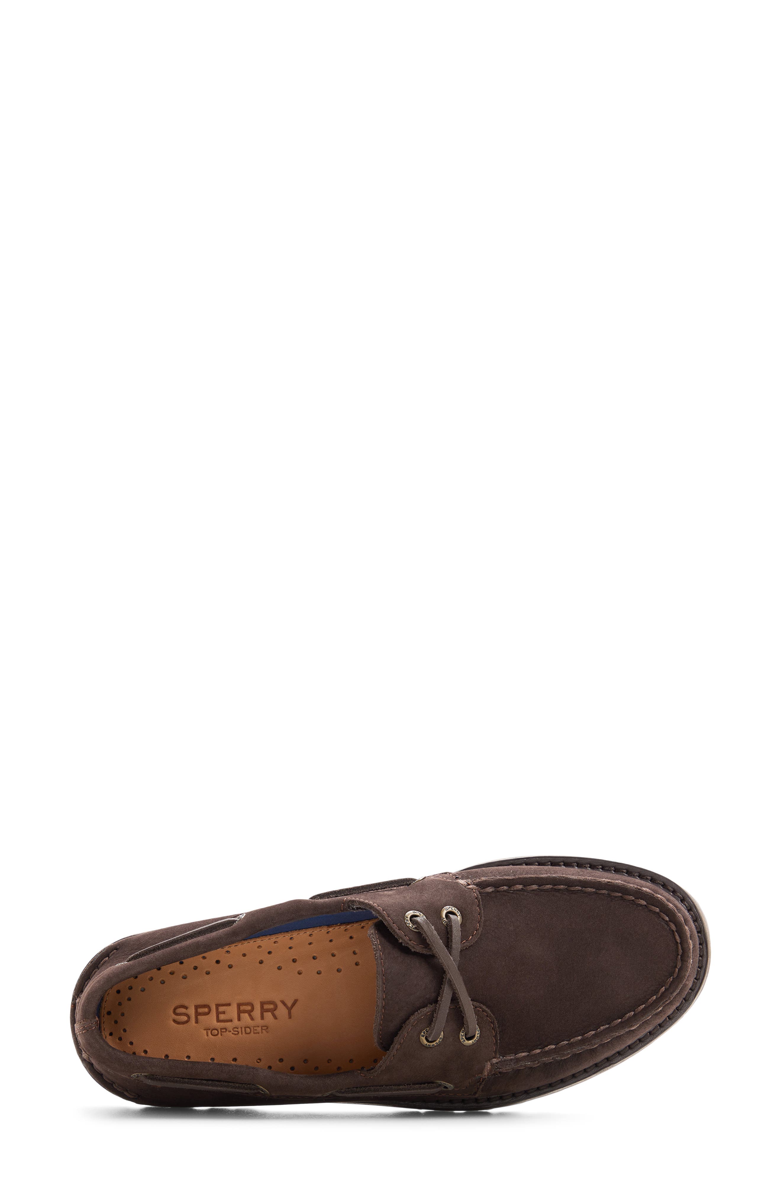 Authentic Original 2-Eye Lug Boat Shoe, Alternate, color, DARK BROWN