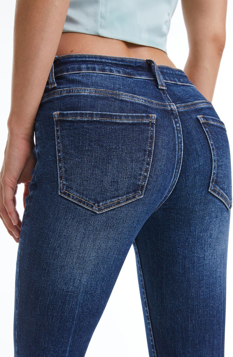 Bayeas Frayed Mid Rise Flare Jeans, Alternate, color, Deep Sea