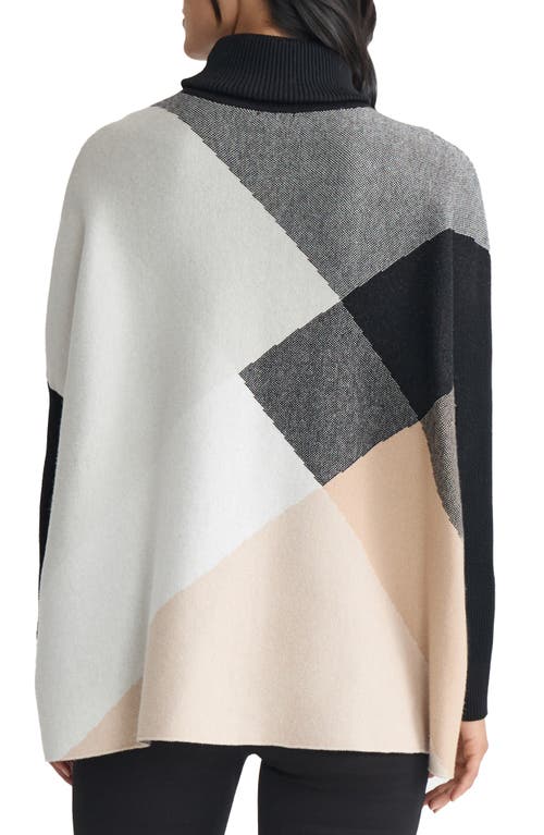 Jones New York Jacquard Turtleneck Sweater In Black