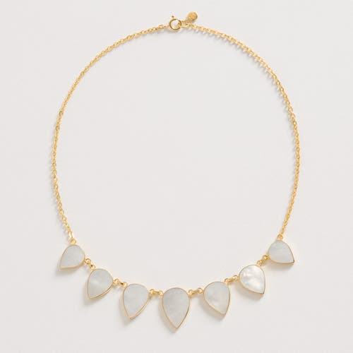 Freya Rose Warrioress Small Mother Of Pearl Necklace In Gold