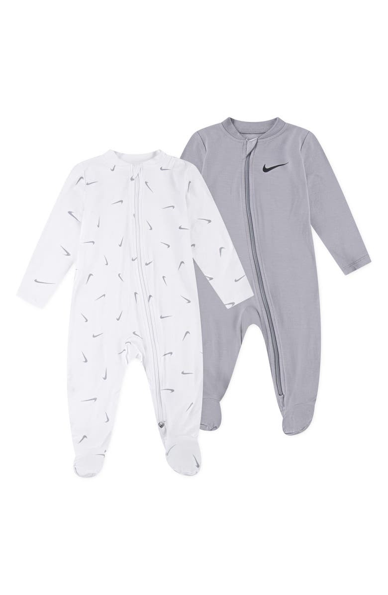 Nike Essential 2-Pack Zip Footies, Main, color, 
