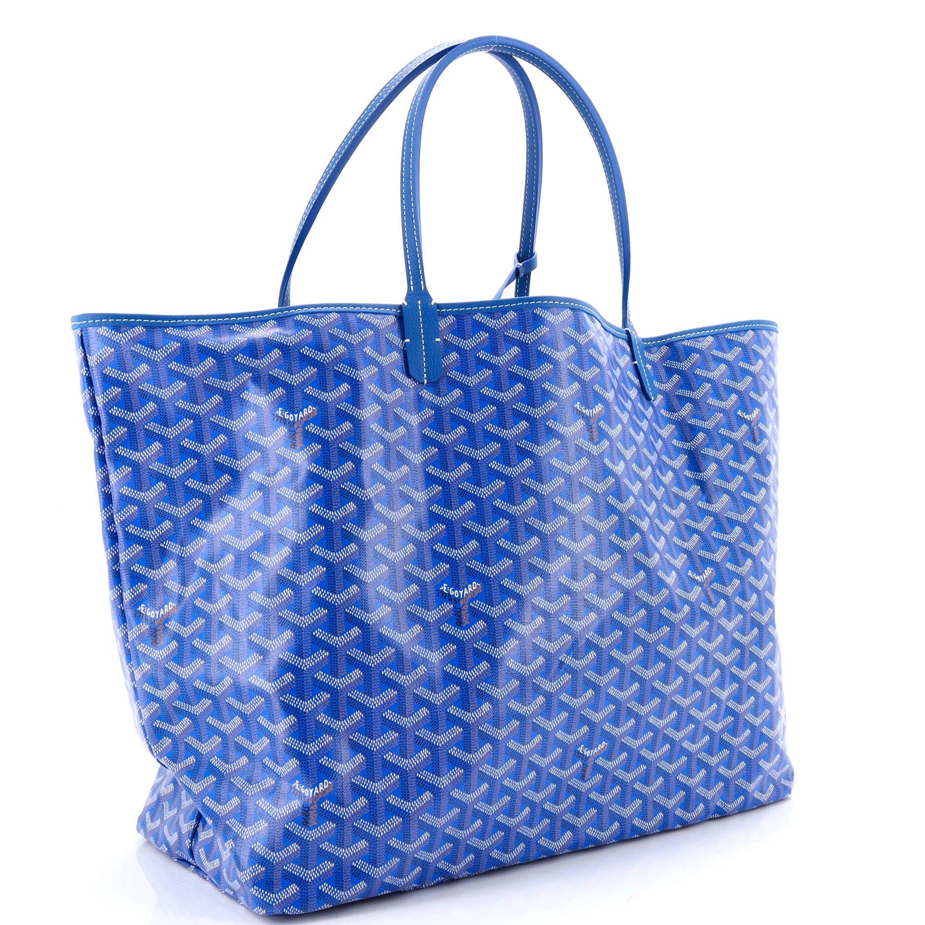 Pre-Owned Goyard Saint Louis Tote Coated Canvas GM, Alternate, color, Blue