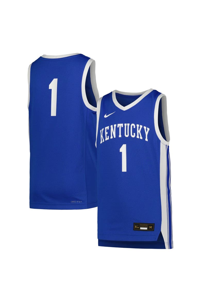Youth Nike #1 Royal Kentucky Wildcats Icon Replica Basketball Jersey, Main, color, Royal