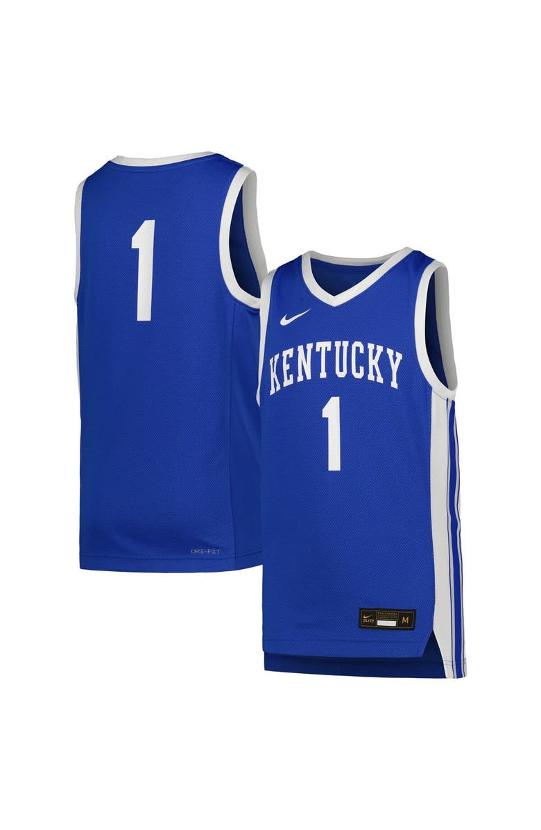 Nike Youth Nike #1 Royal Kentucky Wildcats Icon Replica Basketball Jersey, Main, color, Royal