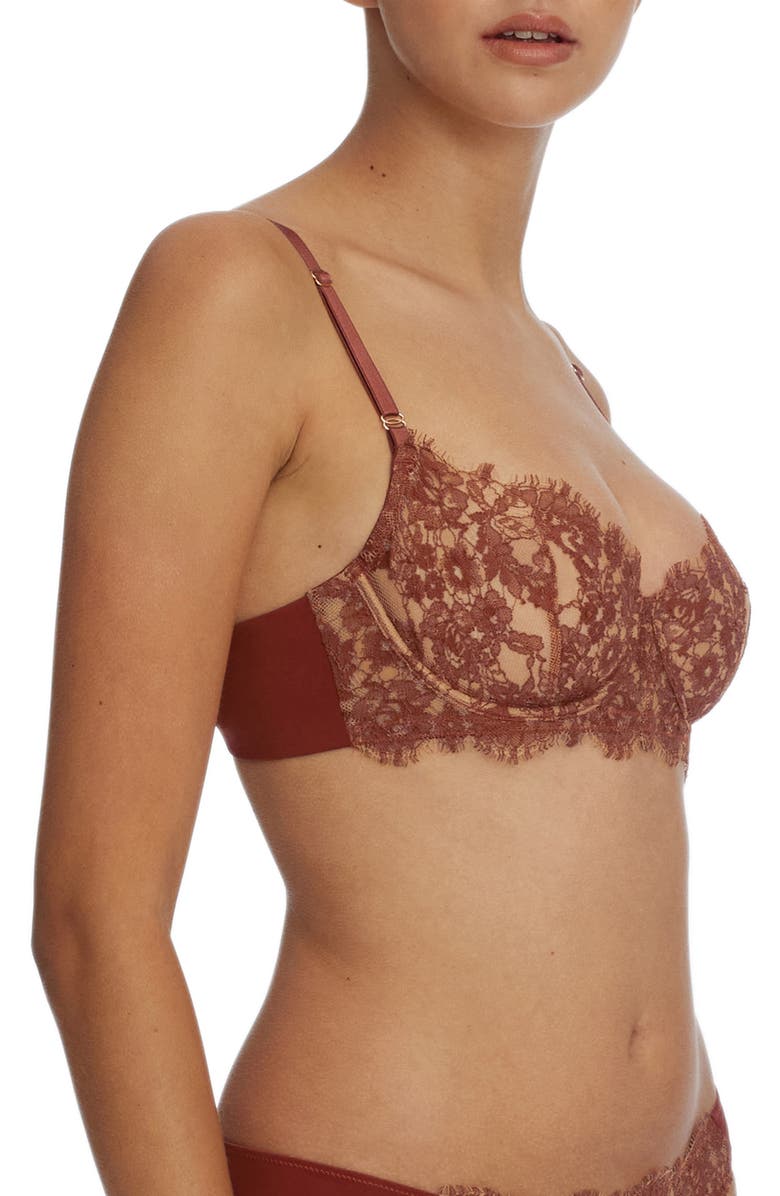 Skarlett Blue Entice Underwire Balconette Bra, Alternate, color, Clay/ Nylon