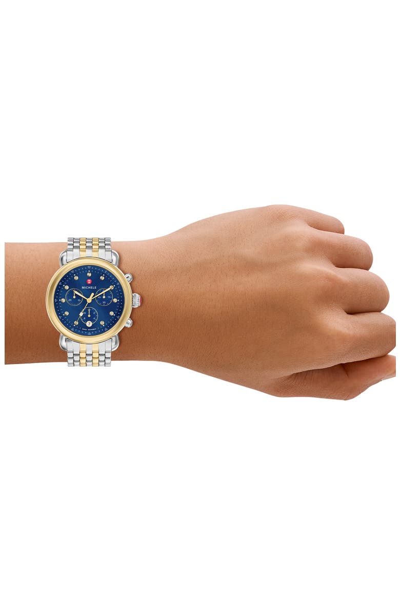 CSX Two-Tone Diamond Bracelet Watch, 39mm, Alternate, color, TWO TONE