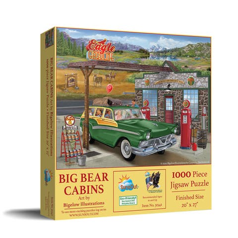 Big Bear Cabins 1000 piece Jigsaw Puzzle for Adults