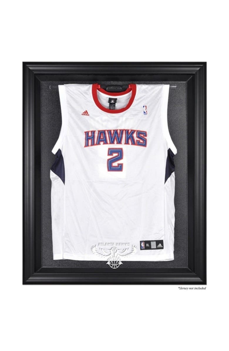 FANATICS AUTHENTIC Atlanta Hawks Black Framed Hardwood Classics 2007 - 2015 Logo Jersey Display Case, Main, color, 