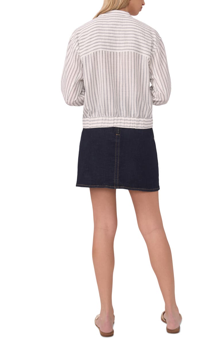 Vince Camuto Crop Bomber Jacket, Alternate, color, Ultra White