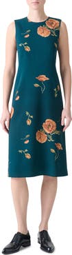 Akris Anemone Double Face Wool Blend Sheath Dress