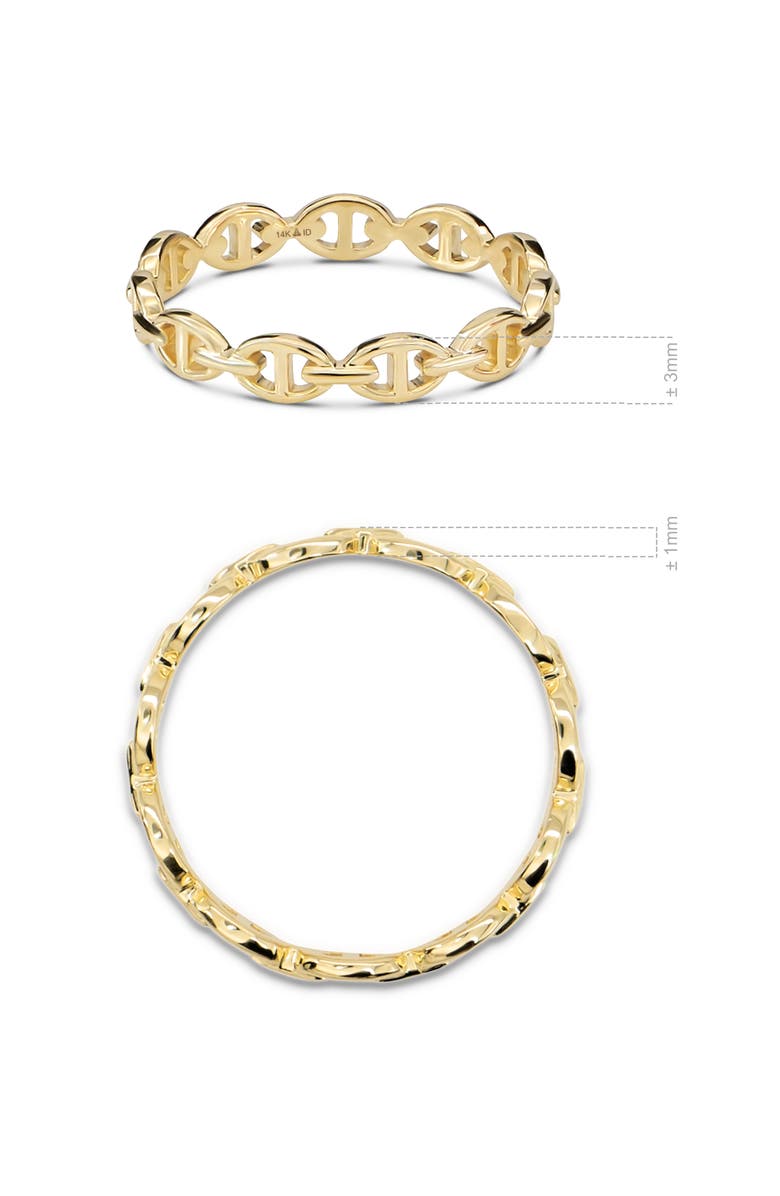 DEVATA Mariner Anchor Ring in 14K Gold, Alternate, color, Yellow Gold