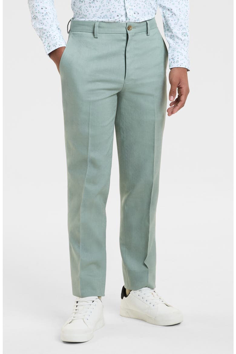 Kids' Linen Blend Suit Pants, Main, color, SAGE