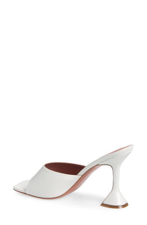Shop Amina Muaddi Lupita Slipper Slide Sandal In Nappa White