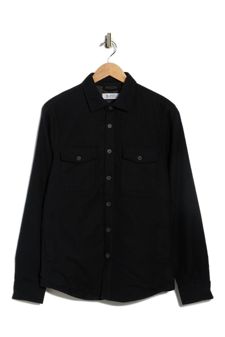 Flannel Shirt, Alternate, color, TRUE BLACK