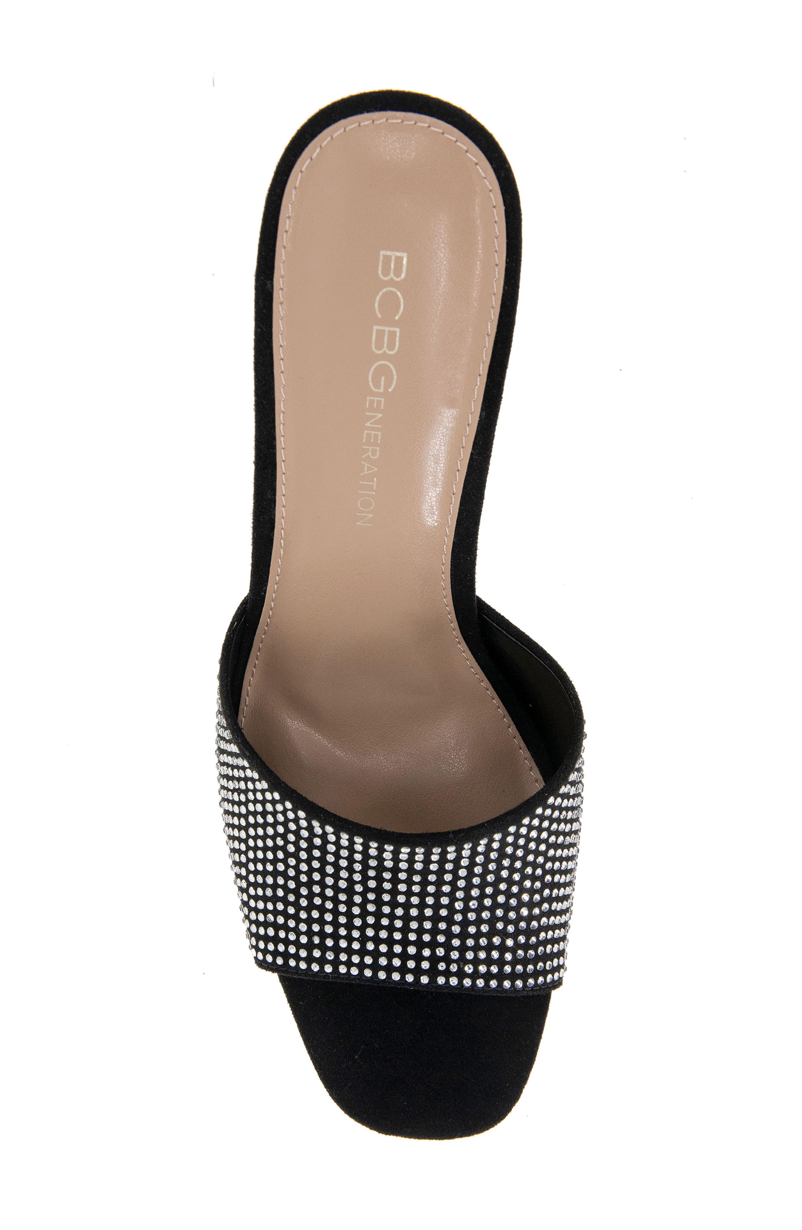 BCBGeneration Giani Wedge Slide Sandal, Alternate, color, Black/Clear