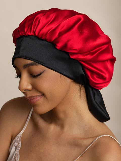 Women's Silk Casual Bonnet with Long Ribbons (Two-tone and Double-sided)