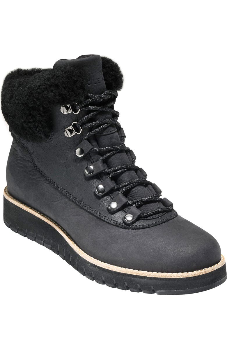 Cole Haan GrandExpløre Genuine Shearling Trim Waterproof Hiker Boot, Main, color,