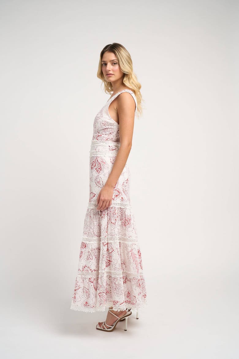 Naina Long Dress, Alternate, color, Red