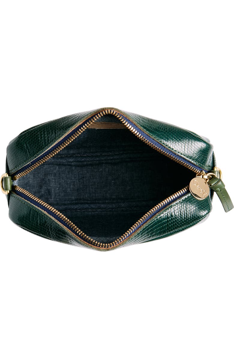 Clare V. Midi Sac Lizard Embossed Leather Crossbody Bag, Alternate, color,