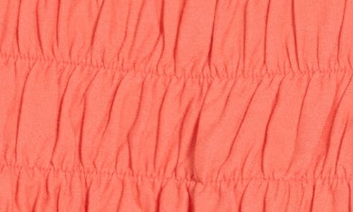 Shop Elan Tie Strap Smocked Crop Top In Coral