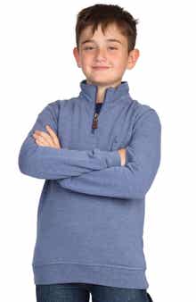 TailorByrd Kids' Sueded Fleece Quarter Zip Pullover