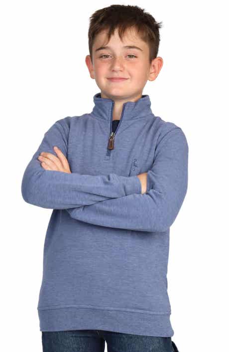 TailorByrd Kids' Sueded Fleece Quarter Zip Pullover