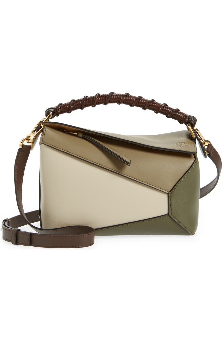 Loewe Small Puzzle Edge Leather Top Handle Bag, Main, color,
