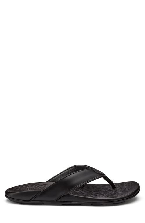 Olukai Mekila Flip Flop In Black