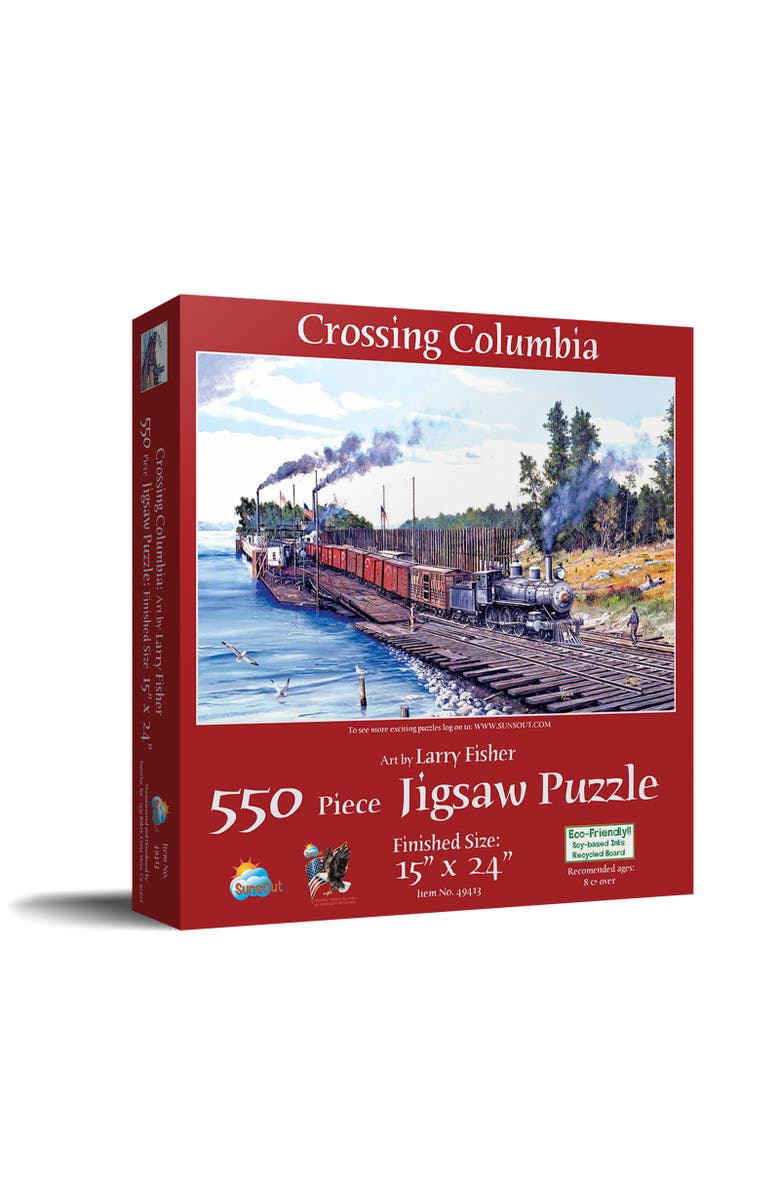 Sunsout Crossing Columbia 550 piece Jigsaw Puzzle for Adults, Main, color, Multicolor