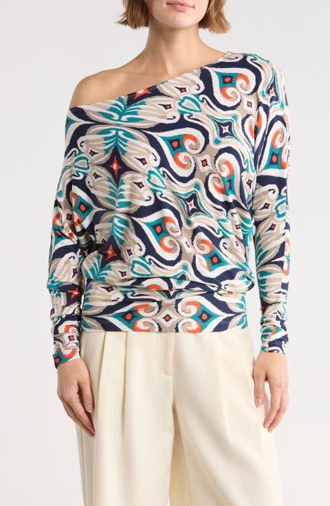 Crystal Asymmetric One Shoulder Top