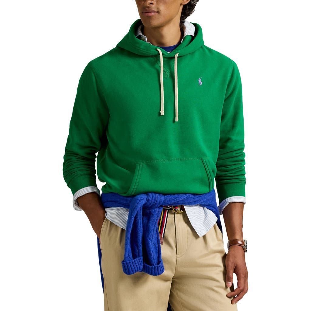 Polo Ralph Lauren The Rl Cotton-blend Fleece Hoodie Clothing In Green